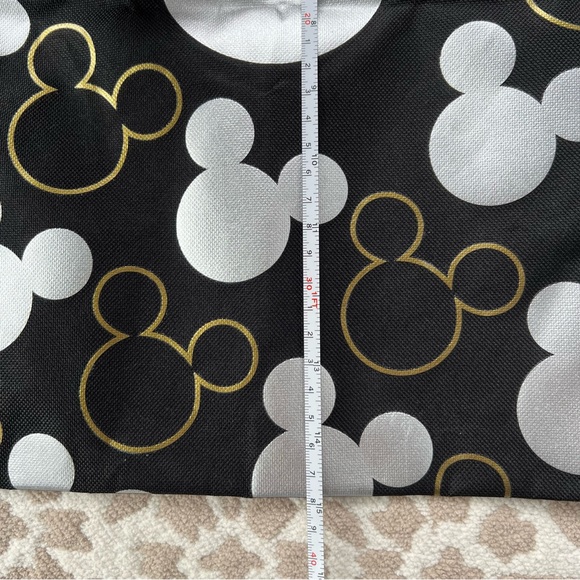 Disney Mickey Mouse Drawstring Backpack Draw String Bag Backpack Black/Silver - Picture 3 of 6